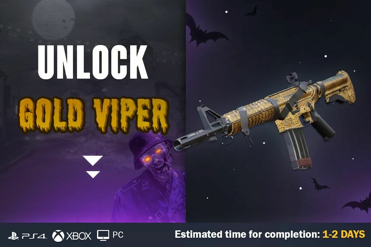 Call Of Duty Cold War Zombies Gold Viper Camouflage Unlock
