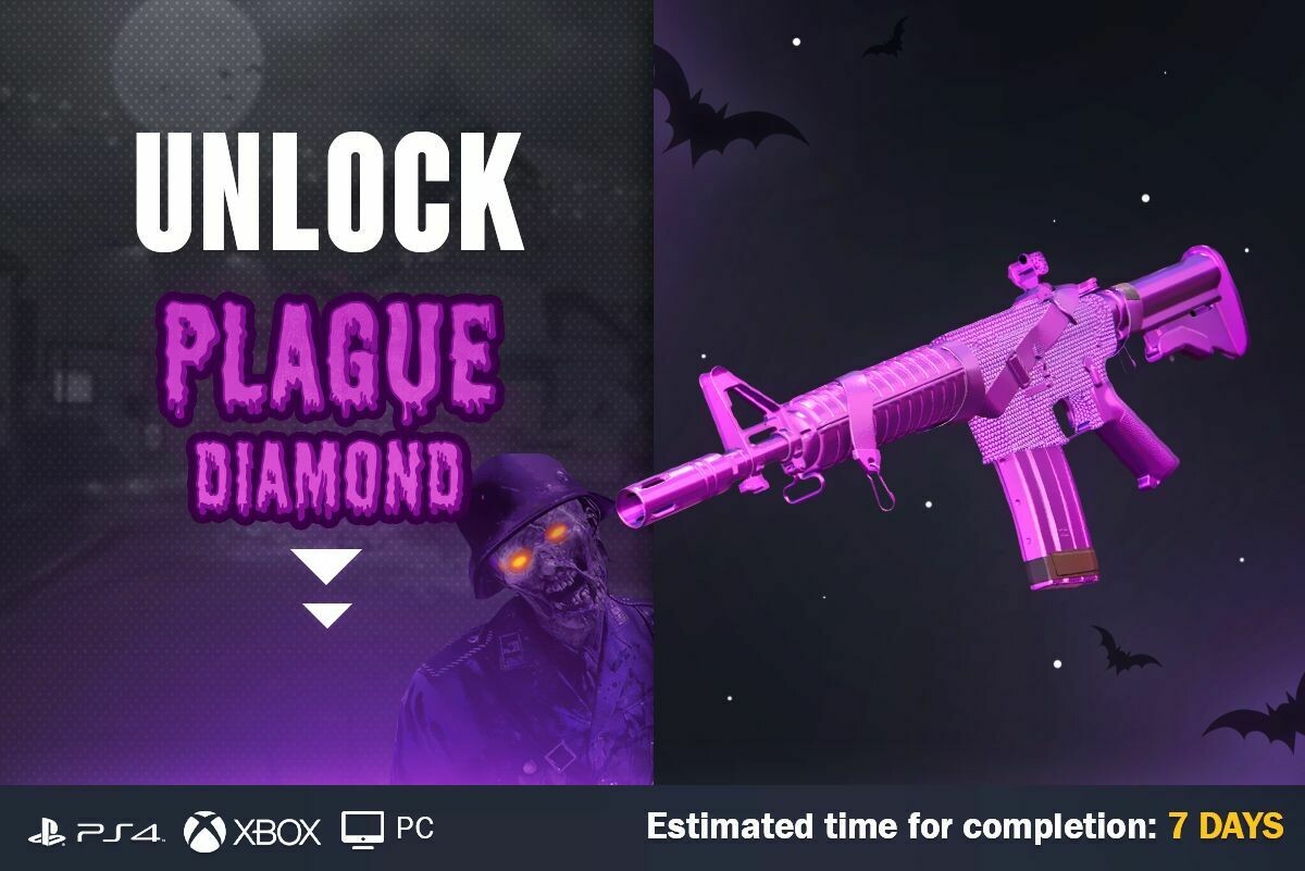 Call Of Duty Cold War Zombies Plague Diamond Camouflage Unlock