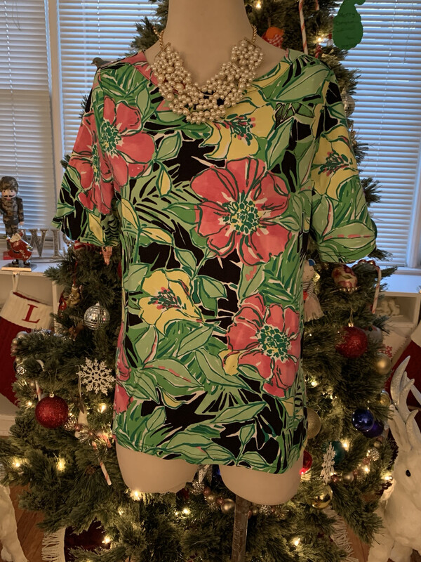 CARIBBEAN JOE PRINTED TOP SZ M