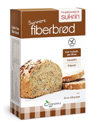 Fiberbrød, Sukrin, Glutenfri, Low Carb 250 g