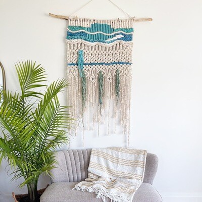 Beach Large Scale Macrame Tapestry