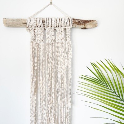 Cable Knit Macrame Wall Hanging