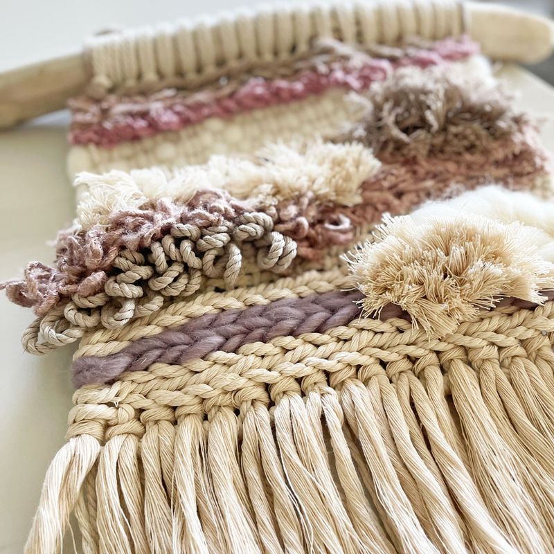 Champagne Colourway — Small-Scale Macraweave Tapestry