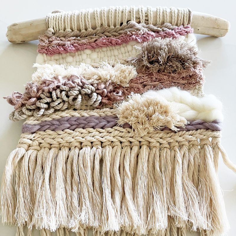Champagne Colourway — Small-Scale Macraweave Tapestry