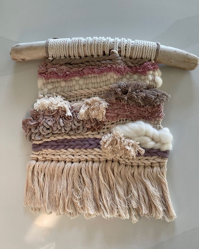 Champagne Colourway — Small-Scale Macraweave Tapestry