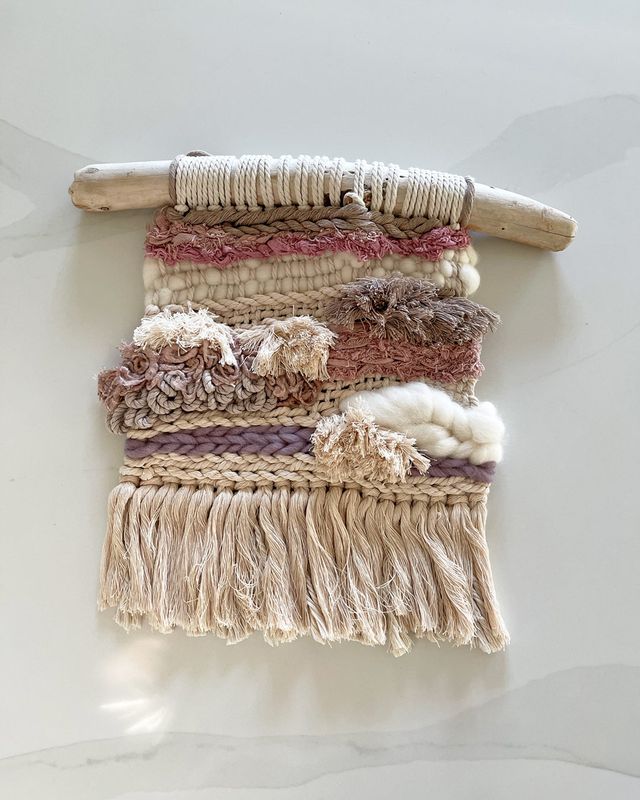 Champagne Colourway — Small-Scale Macraweave Tapestry