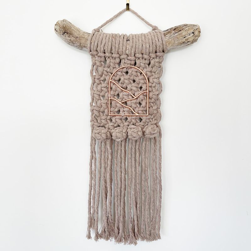 Gentle Hills -- Mini Macrame Wall Hanging