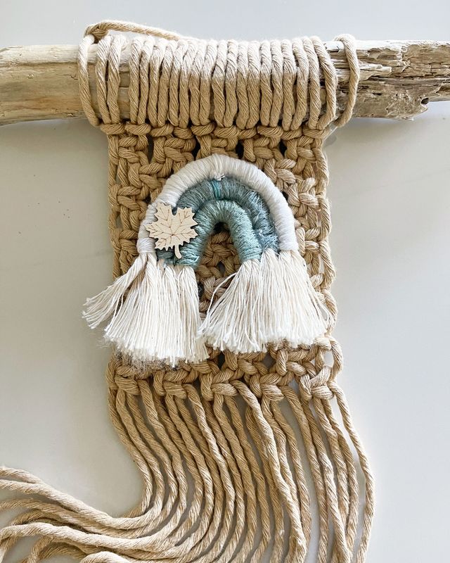 Vanilla Rainbow — Mini Macrame Wall Hanging