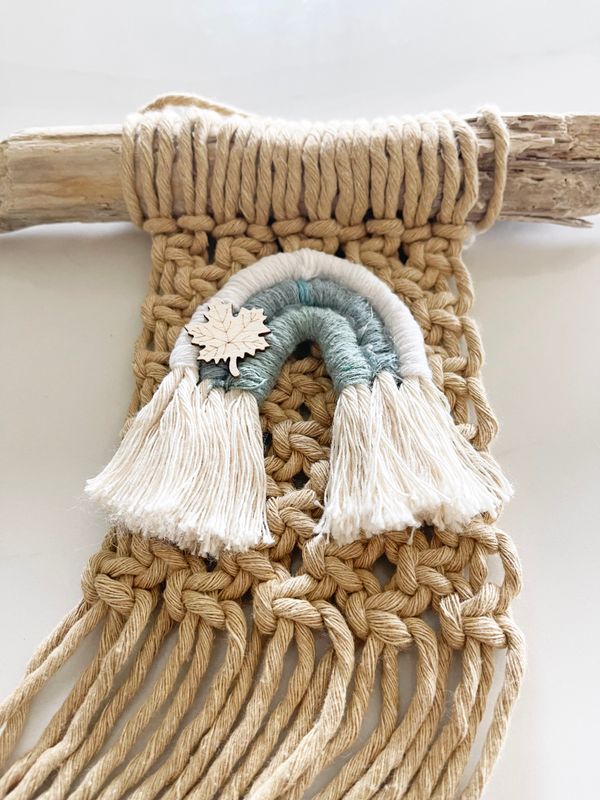 Vanilla Rainbow — Mini Macrame Wall Hanging Vanilla Rainbow — Mini Macrame Wall Hanging