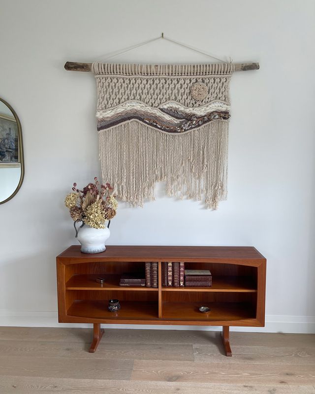 Shoreline at Rest — Large Macramé Wall Tapestry