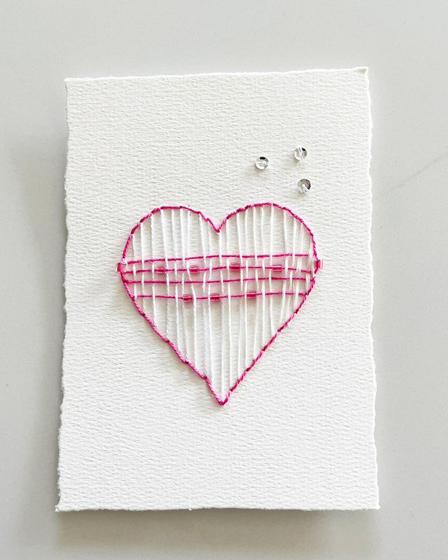 Blush & Bead -- Original Hand Embroidered Wall Art Blush & Bead -- Original Hand Embroidered Wall Art