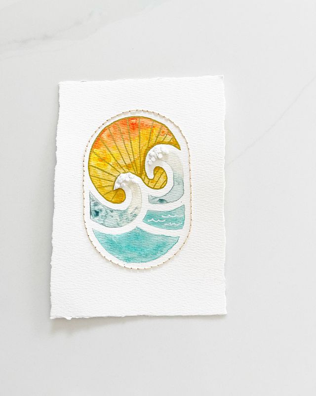 Solstice Wave — Original Mixed Media Wall Art Solstice Wave — Original Mixed Media Wall Art