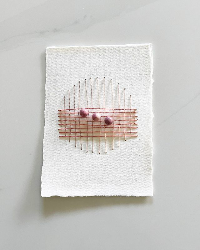 Heart Lines -- Original Hand Embroidered Wall Art Heart Lines -- Original Hand Embroidered Wall Art