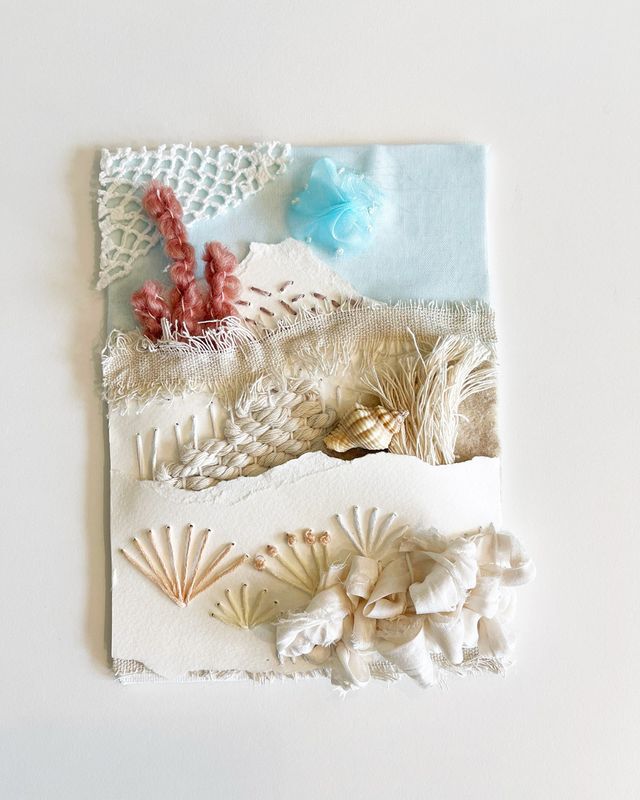 Drift & Bloom — Original Mixed Media Fibre Art Drift & Bloom — Original Mixed Media Fibre Art