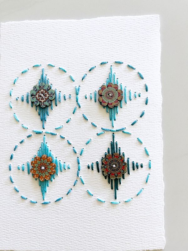 Constellation — Ocean · Original Hand Embroidered Wall Art