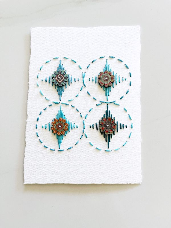 Constellation — Ocean · Original Hand Embroidered Wall Art Constellation — Ocean · Original Hand Embroidered Wall Art