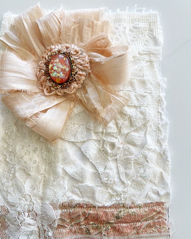 Champagne & Opal — Original Mixed Media Wall Art