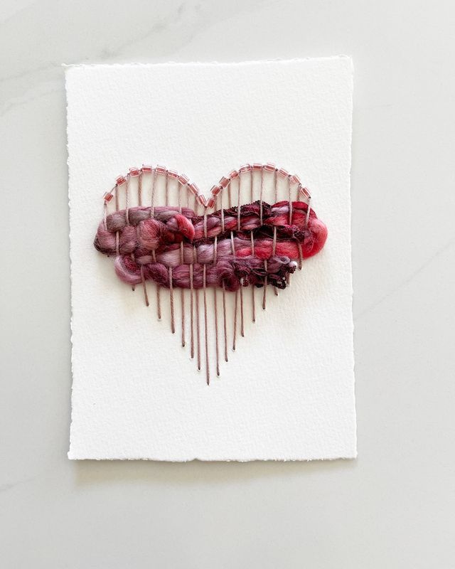 Mauve Bloom — Original Hand Embroidered Wall Art