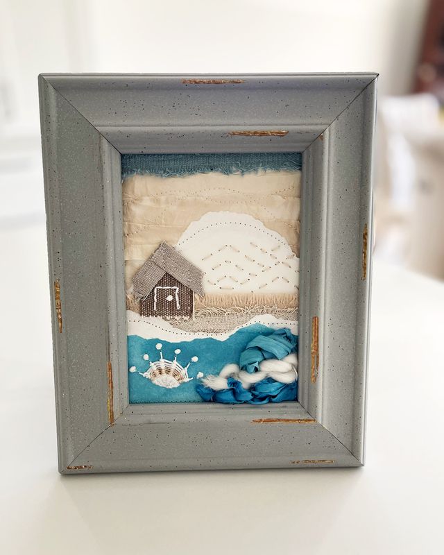 Cottage by the Sea — Original Mixed Media Wall Art Cottage by the Sea — Original Mixed Media Wall Art