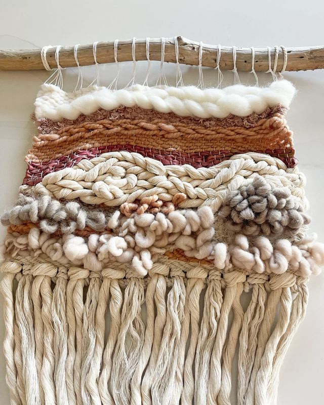 Coral Sunset · Woven Wall Hanging