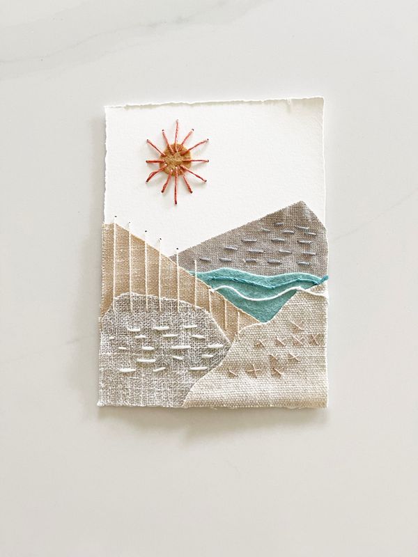 Sunlit Shores -- Original Mixed Media Wall Art Sunlit Shores -- Original Mixed Media Wall Art