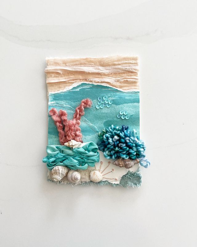 Tidepool Treasures -- Original Mixed Media Wall Art Tidepool Treasures -- Original Mixed Media Wall Art