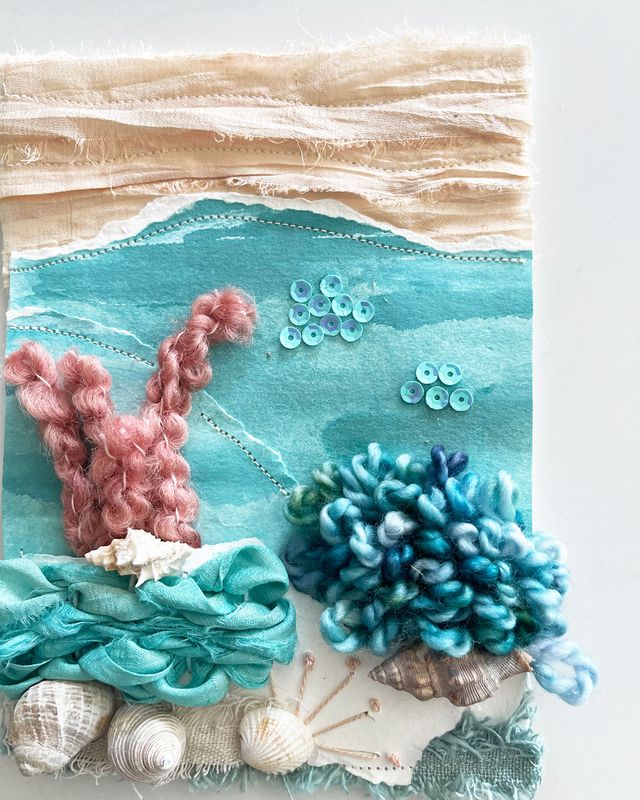 Tidepool Treasures -- Original Mixed Media Wall Art