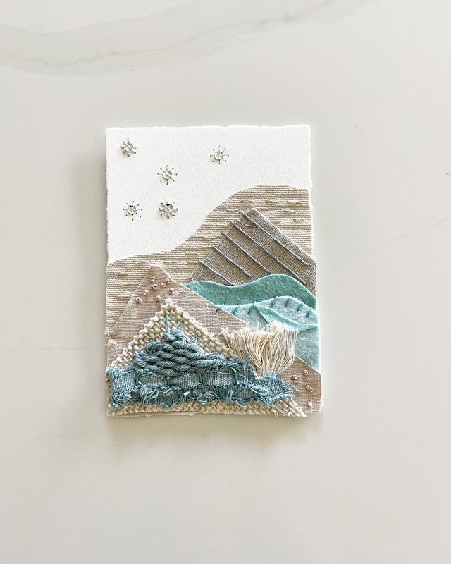 Starfall Shore -- Original Mixed Media Wall Art