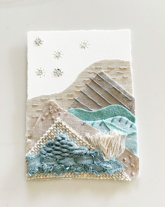 Starfall Shore -- Original Mixed Media Wall Art Starfall Shore -- Original Mixed Media Wall Art