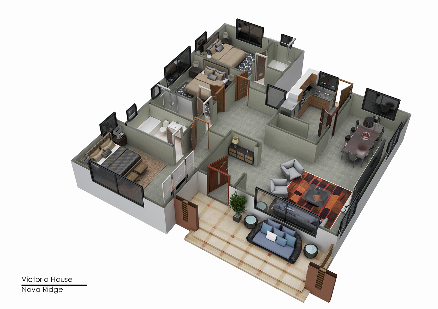 3D Isometric Rendering (Non-Print)
