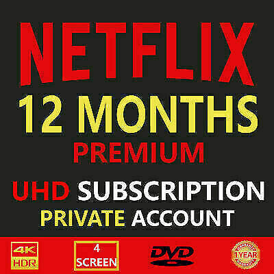 12 months premium Netflix &amp; Warranty 4K UltraHD | 4 Screens