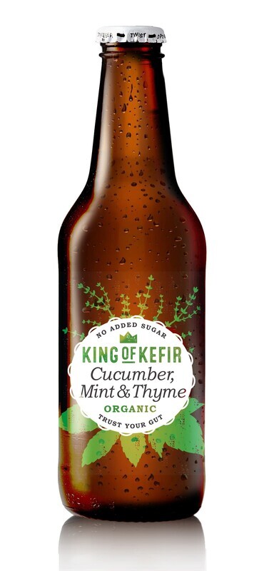 King of Kefir Cucumber Mint & Thyme, 12 x 330ml