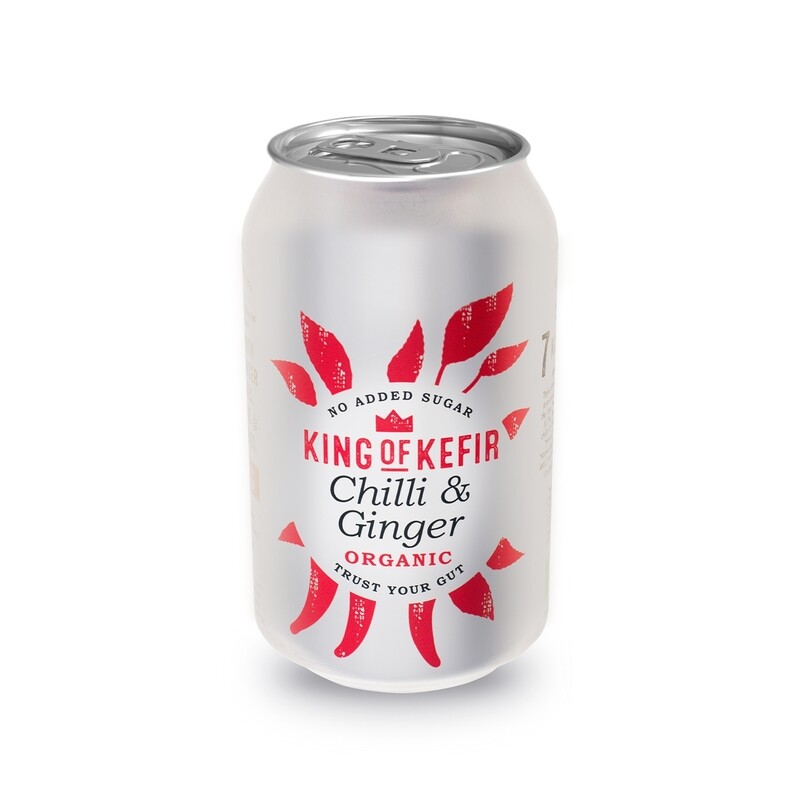 King of Kefir Organic Chilli & Ginger, 12 x 330ml cans