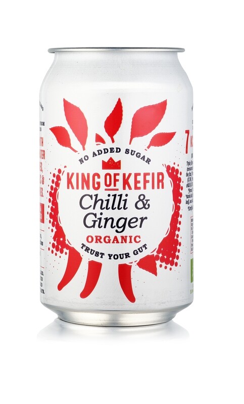 King of Kefir Organic Chilli & Ginger, 12 x 330ml cans