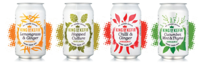 King of Kefir Sample pack with four flavours, 12 x 330ml cans
