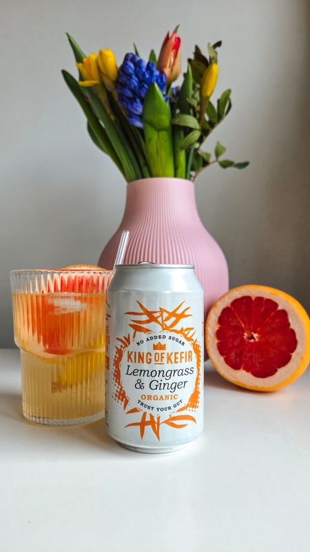 King of Kefir Organic Lemongrass & Ginger, 12 x 330ml cans
