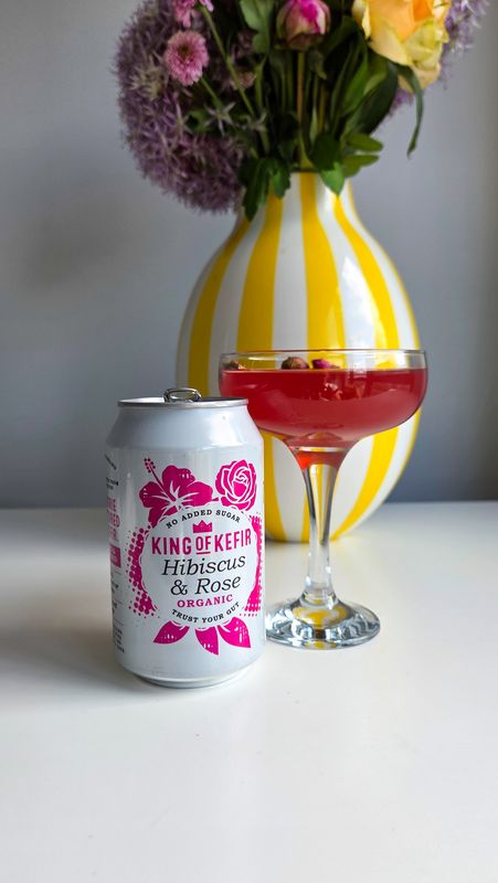 King of Kefir Organic Hibiscus & Rose 12 x 330ml cans