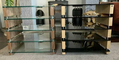 Glass shelved decoupled Hifi rack - POA
