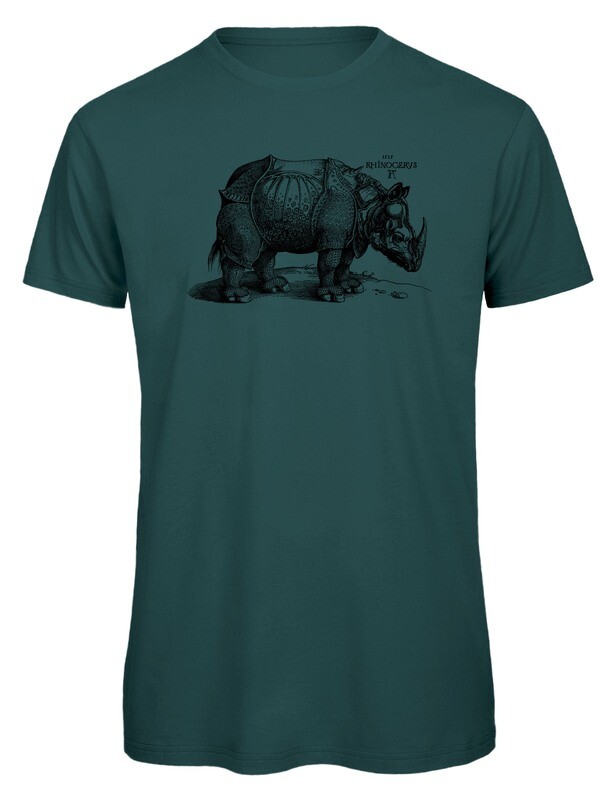 Bio T- Shirt Siebdruck, 6 Farben, Rhinocerus