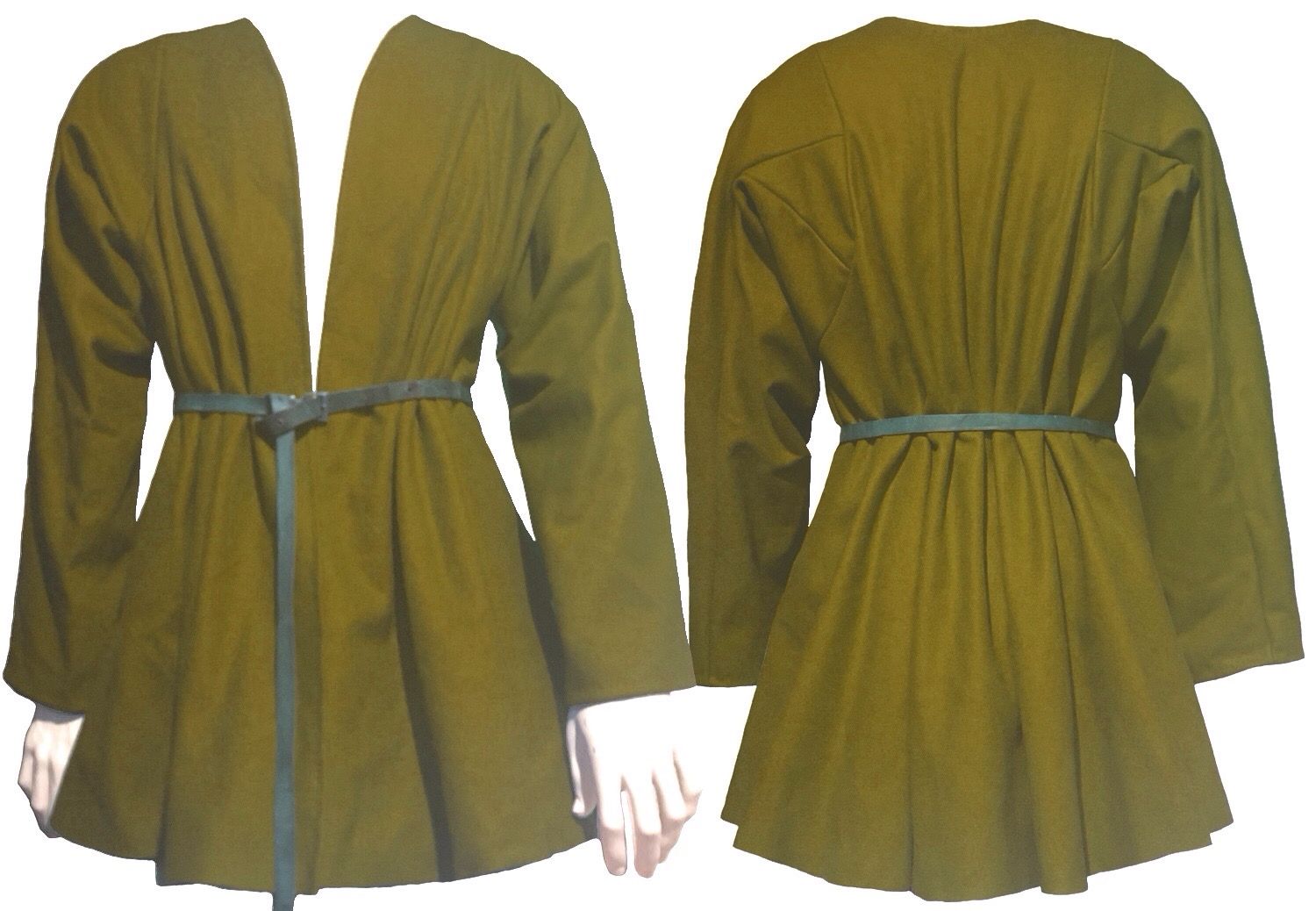 Mittelalterjacke - gelbgrün