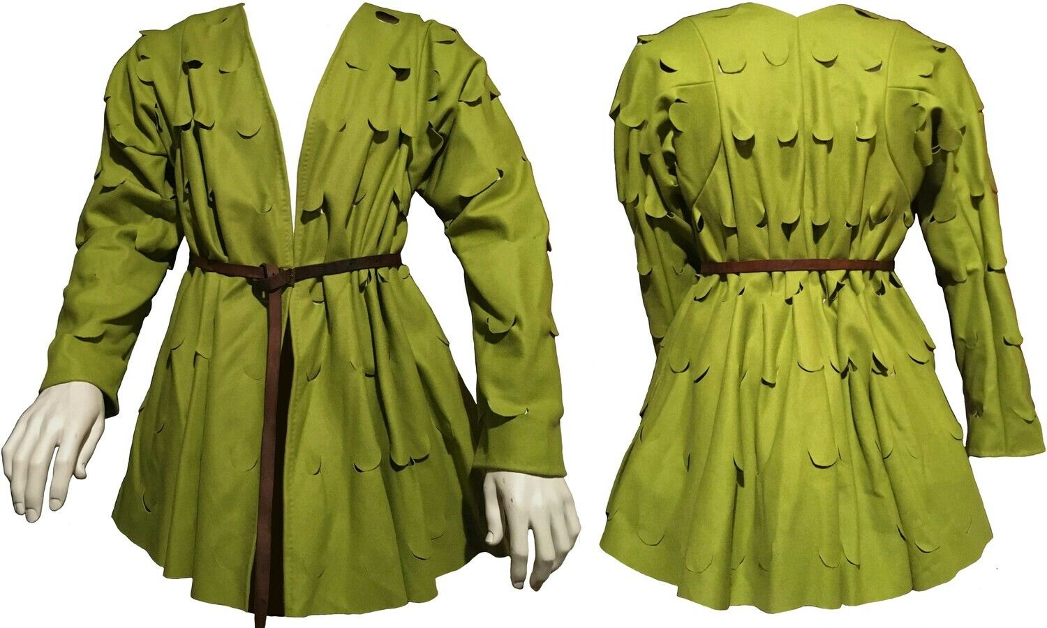 gezaddelte Mittelalterjacke - hellgrün