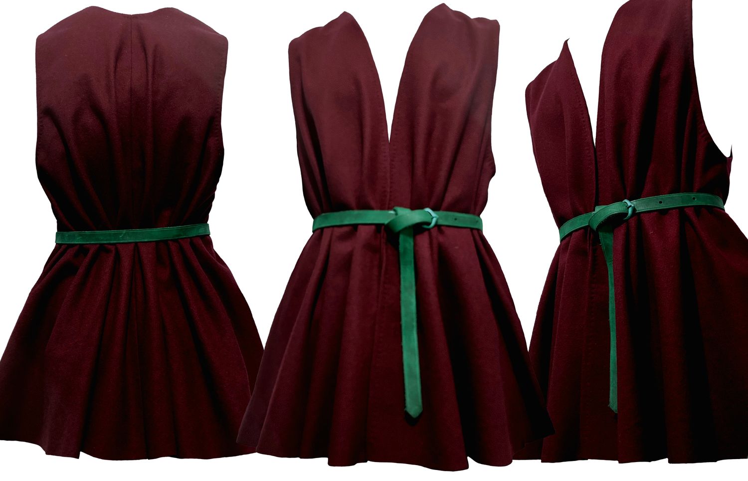 mittelalterliches Leibchen (ärmellose Jacke) - bordeaux
