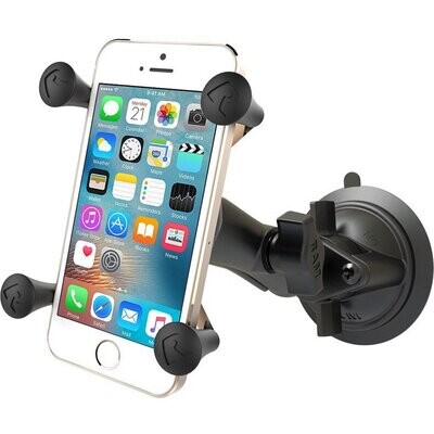 RAM MOUNT - Ram Twist Lock Suction Cup Mount with Universal X-Grip Cell Phone holder