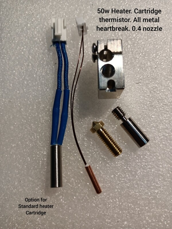 5 piece HOTEND set. P100 STYLE. All Metal