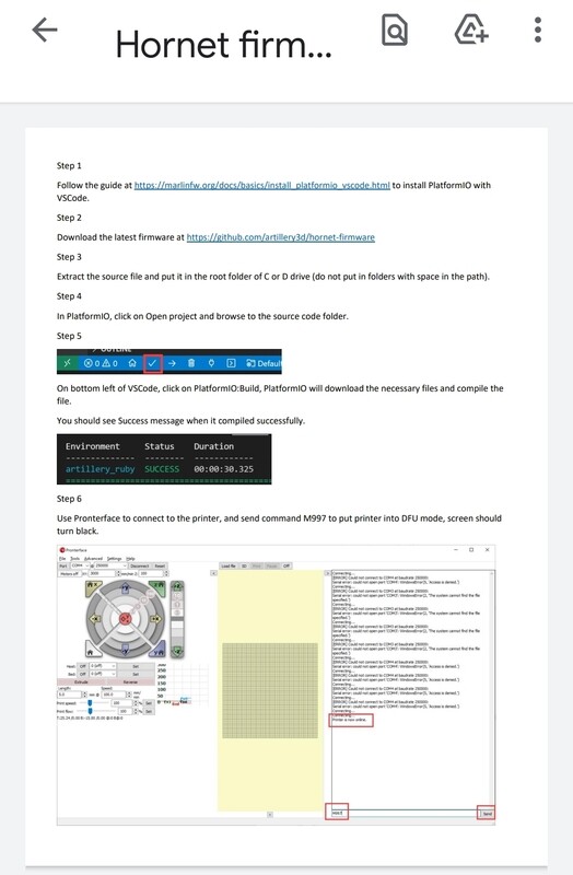 Updating Ruby motherboard. Full Instructions for source file changes via PlatformIO