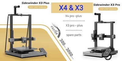 Artillery X3 &amp; X4 series. X3pro - plus.  X4 pro - plus