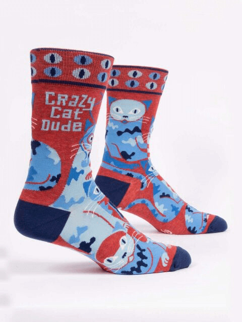 Crazy Cat Dude Men's Socks /870