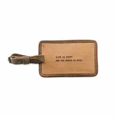 Life is Short Leather Luggage Tag /LJ128