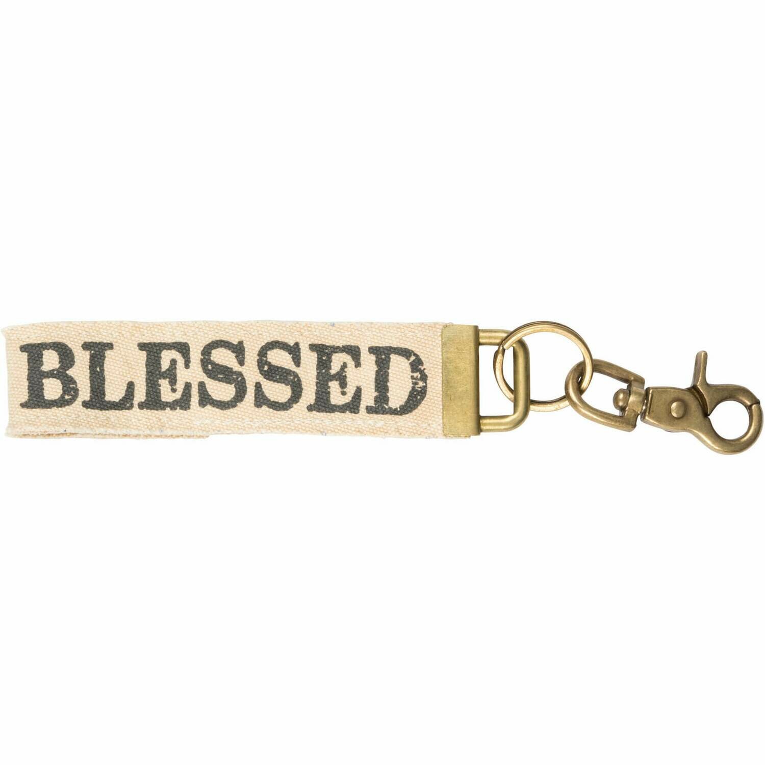 Blessed Canvas Key Fob