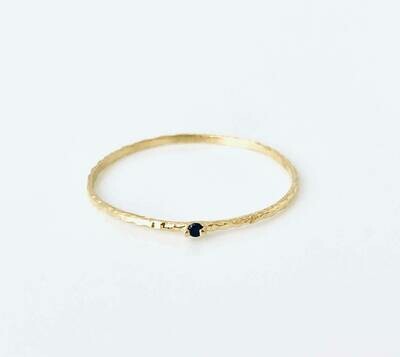 14k gold plate sterling silver black cubic zirconia ring